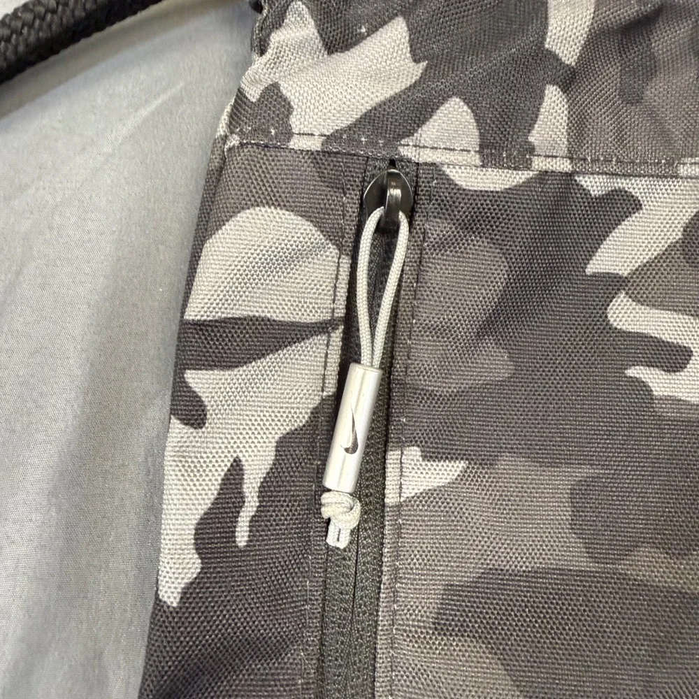 Nike Camo Drawstring Backpack Grey Black Camouflage Gym Bag BA5758-036